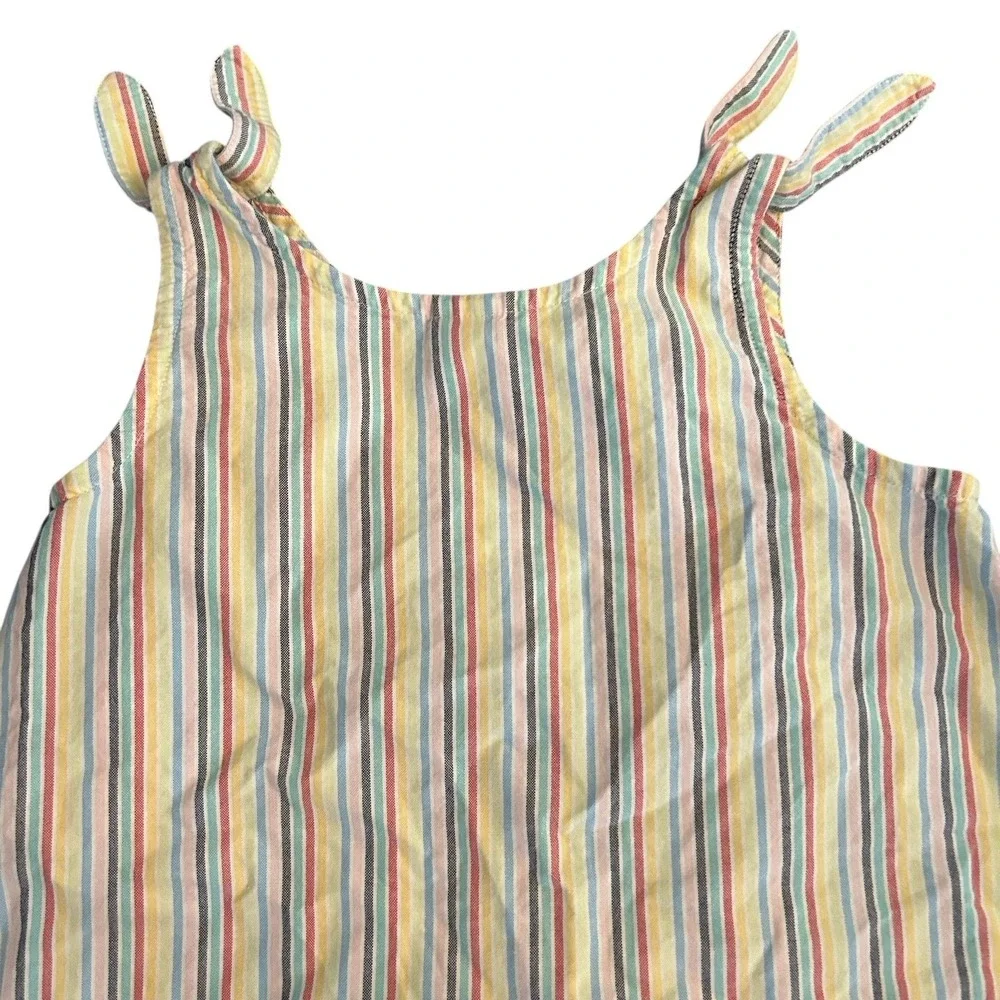 Hanna Andersson Girls Dress Size 10 Scoopneck Rainbow Striped‎ Pocket Play (19)